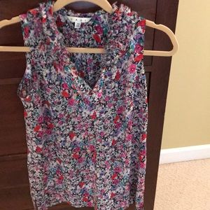 Sleeveless multi colored top